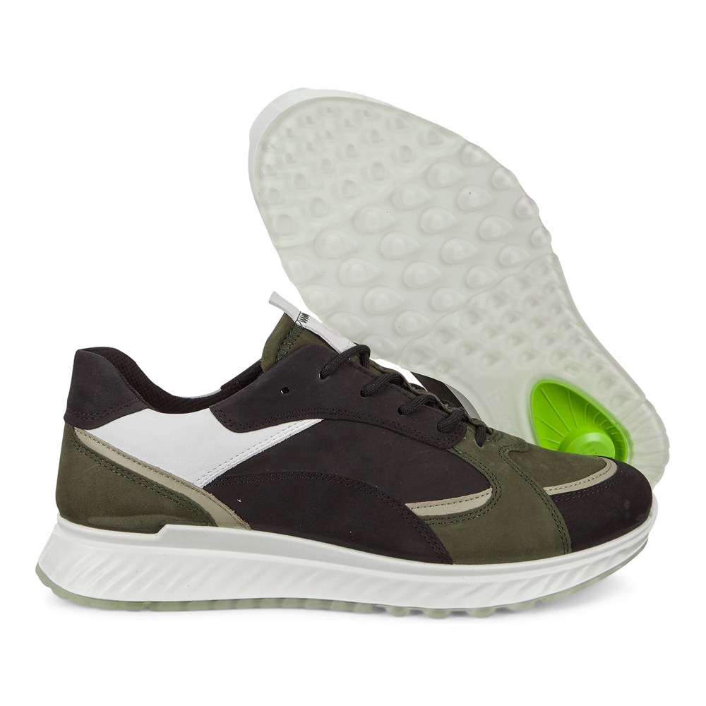 Tenis Hombre - ECCO St.1 - Negros/Verde Oliva - DFN826507